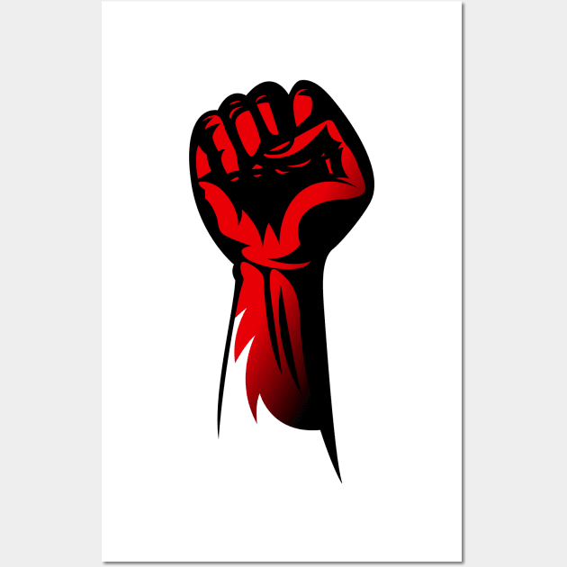 Red Hand Wall Art by Whatastory